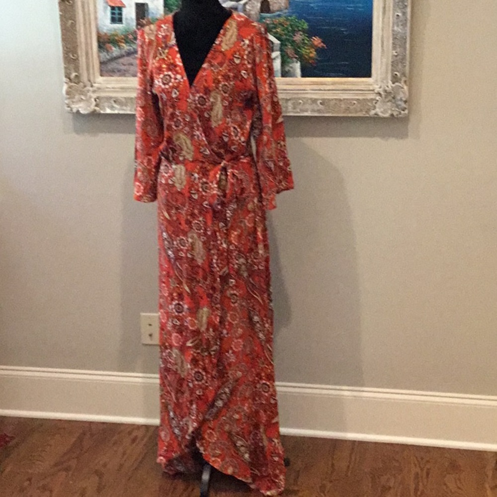 Beautiful Maxi Wrap Dress Size Small